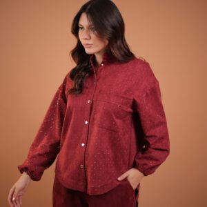 Suede Suit with Rhinestones