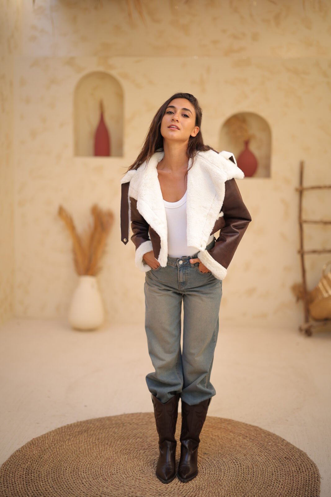 كود 524 – جاكيت فرو ناعم في شموان قصير – FLORYA (8)